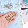 40Pcs 2 Colors 304 Stainless Steel Laser Cut Fruit Links STAS-UN0061-57-5