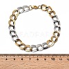 304 Stainless Steel Cuban Link Chain Bracelets for Women BJEW-D377-01C-5