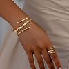 Alloy Spiral Cuff Bangles & Rings Sets FS-WG33B53-02-1