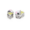 Rack Plating Alloy Enamel European Beads MPDL-N039-130-2