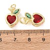 Brass Micro Pave Cubic Zirconia Pendants X-CU-E003-12G-B-3