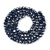 Electroplate Glass Beads Strands EGLA-A044-P4mm-B16-3