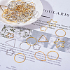 SUNNYCLUE Brass/304 Stainless Steel Links Rings FIND-SC0001-09-7