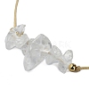 Natural Quartz Crystal Chips Braided Bead Bracelets BJEW-JB09851-04-3
