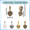 200Pcs 4 Colors Tibetan Style Alloy Glue-on Flat Pad Bails FIND-SP0001-84-2
