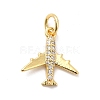 Rack Plating Brass Micro Pave Cubic Zirconia Charms KK-K270-39G-1