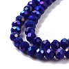 Electroplate Opaque Solid Color Glass Beads Strands EGLA-A034-P10mm-L12-3