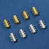 8 Sets 2 Colors 3-Strands Brass Magnetic Slide Lock Clasps KK-FS0001-60-7