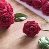 Foam Artificial Rose Flower AJEW-CJ0004-02-6