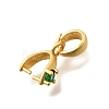 Brass Micro Pave Cubic Zirconia Ice Pick Pinch Bails KK-G600-24G-02-2