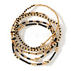 Gold Beaded Bracelet Set Summer 2025 Stylish and Versatile Five-Piece Jewelry Collection AJ2042-2-1