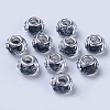 Faceted Glass European Beads GLAA-F082-B10-1