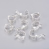 Brass Clip-on Hoop Earring Findings KK-M019-05S-1