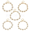 304 Stainless Steel Pave Glass Link Chains Bracelets for Women BJEW-G780-04G-2