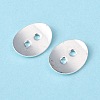 Brass Button Clasps KK-G080-S-2