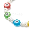 Lampwork Evil Eye & Glass Seed Beaded Necklace Bracelet SJEW-JS01247-9