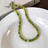 Dyed Round Natural Agate Beaded Necklaces NJEW-H012-51A-1