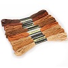 8 Skeins 8 Colors Gradient Color 6-Ply Cotton Embroidery Floss PW-WG66837-02-1