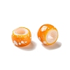 Spray Painted ABS Plastic European Beads KY-G033-01A-02-2