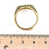 Brass Micro Pave Cubic Zirconia Cuff Rings for Women RJEW-A069-13G-7