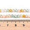 Electroplate Glass Beads Strands GLAA-T023-B16-03-4