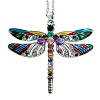 New Vintage Luxury Praise Water Diamond Drop Glazed Dragonfly Necklace UK1474-1-1