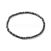 Natural Black Spinel Cube Beaded Stretch Bracelet for Women BJEW-JB08976-04-1
