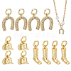 12Pcs 3 Styles Brass Charms KK-BC0014-55-1