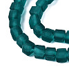 Transparent Frosted Glass Beads Strands GLAA-N072-01A-A11-3