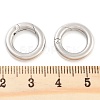 Tarnish Resistant Ring Smooth 304 Stainless Steel Spring Gate Rings STAS-E073-06-C-3