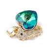 Real 18K Gold Plated Rack Plating Brass Micro Pave Cubic Zirconia Pendants KK-C015-02G-04-2