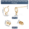 Beebeecraft 20Pcs Brass Ring Stud Earring Findings KK-BBC0008-18-2