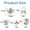 30Pcs 6 Styles Tibetan Style Alloy Charms TIBEP-YW0001-77-3