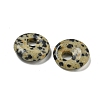 Natural Dalmatian Jasper Donut/Pi Disc Charms G-G142-02I-2
