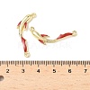 Brass Micro Pave Clear Cubic Zirconia Connector Charms LS-KK-C104-17G-3