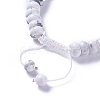 Adjustable Natural Howlite Braided Bead Bracelets BJEW-F369-A08-3