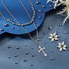 1050Pcs 5 Styles Round 304 & 316 Surgical Stainless Steel Spacer Beads STAS-NB0001-52-2