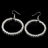 Fashionable Natural Clear Crystal Hoop Earrings for Women KJ9273-13-1
