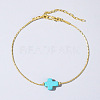 Synthetic Turquoise Beaded Bracelets NC0335-3-1