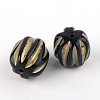 Oval Plating Acrylic Beads PACR-Q102-27B-1