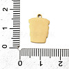 304 Stainless Steel Enamel Pendants STAS-I336-01G-02-3