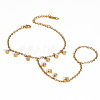 304 Stainless Steel Cable Chain Finger Ring Bracelets XO2335-6-1