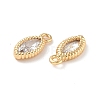 Brass Micro Pave Clear Cubic Zirconia Charmss KK-E068-VF226-3