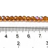 Electroplate Transparent Glass Beads Strands X-EGLA-A035-T4mm-L04-4