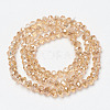 Electroplate Glass Beads Strands EGLA-A034-T4mm-K01-2