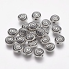 Tibetan Style Alloy Flat Round Carved Vortex Beads LS-TIBEB-5437-AS-FF-1