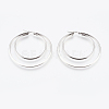 Tarnish Resistant 201 Stainless Steel Hoop Earrings EJEW-I213-B-01P-1