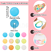  72Pcs 12 Colors Luminous Round Food Grade Silicone Beads SIL-TA0001-38-4