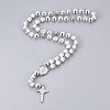 304 Stainless Steel Rosary Bead Necklaces NJEW-F240-03P-2