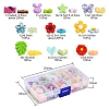 10 Style Opaque Resin Cabochons RESI-YW0001-12-3